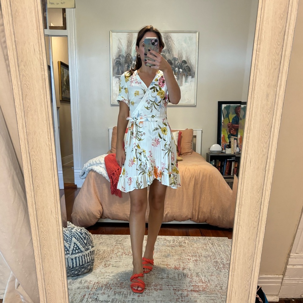Floral wrap dress 2 petite